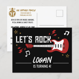 Postale Carte d'invitation pour un groupe de musique d'ann