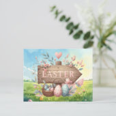 Postale Carte d'invitation pour une fête de Pâques  (Debout devant)