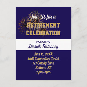 Postale Carte d'invitation pour une fête de retraite