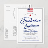 Postale Carte d'invitation sur le thème patriotique Drapea (Devant / Derrière)