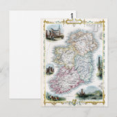 Postale Carte d'Irlande 1851 (Devant / Derrière)