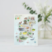 Postale Carte d'Irlande illustrée à l'aquarelle (Debout devant)