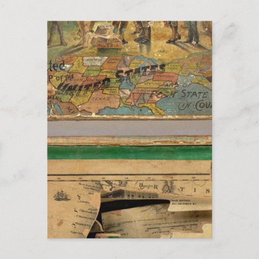 Postale Carte disséquée par boîte, Etats-Unis (Devant)