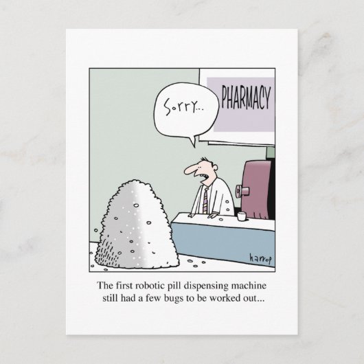 Postale Carte distributeur automatique de pilules (Devant)
