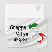 Postale Carte d'Italie Grappa Til Ya Droppa (Devant / Derrière)