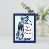 Postale Carte Dog Get Well Card (Debout devant)