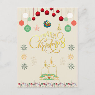 Postale Carte d'ornement de Noël étincelante