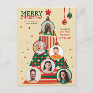 Postale Carte d'ornement de sapin de Noël photo