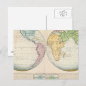 Postale Carte double hémisphère du climat (Devant / Derrière)
