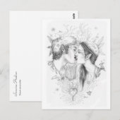 Postale Carte Douces retrouvailles (Devant / Derrière)