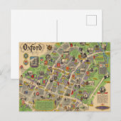 Postale Carte d'Oxford, Angleterre (Chemins de fer britann (Devant / Derrière)
