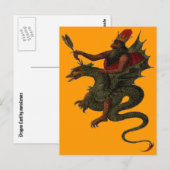 Postale Carte Dragon (Devant / Derrière)