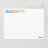 Postale Carte Dragonfly (Dos)