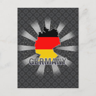 Postale Carte Drapeau Allemagne 2.0