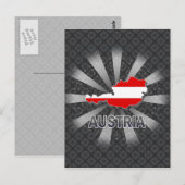 Postale Carte Drapeau Autriche 2.0 (Devant / Derrière)