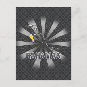 Postale Carte Drapeau Bahamas 2.0