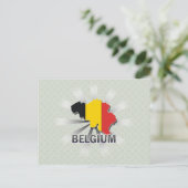 Postale Carte Drapeau Belgique 2.0 (Debout devant)