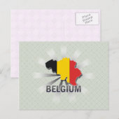 Postale Carte Drapeau Belgique 2.0 (Devant / Derrière)