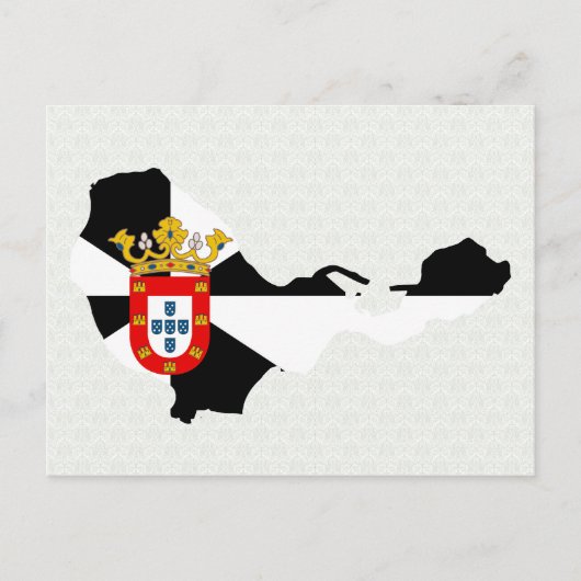 Postale Carte Drapeau de Ceuta pleine taille (Devant)