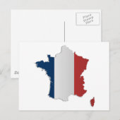 Postale Carte Drapeau France (Devant / Derrière)
