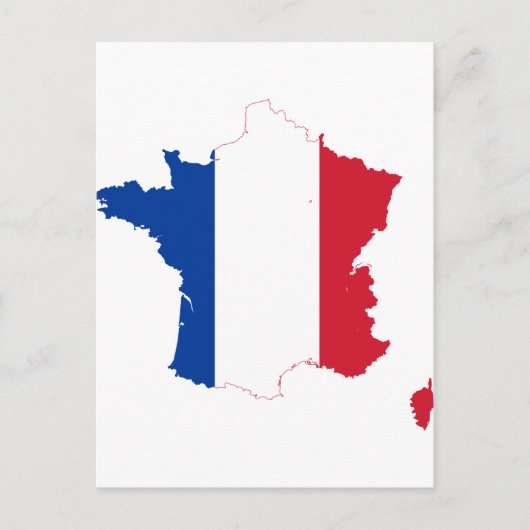 Postale Carte Drapeau France FR (Devant)