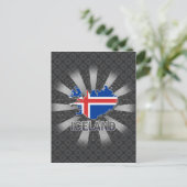 Postale Carte Drapeau Islande 2.0 (Debout devant)