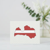 Postale Carte Drapeau Lettonie grandeur taille (Debout devant)