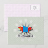 Postale Carte Drapeau Mongolie 2.0 (Devant / Derrière)