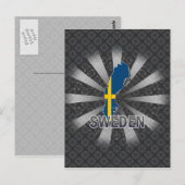 Postale Carte Drapeau Suède 2.0 (Devant / Derrière)