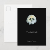 Postale Carte drôle de squelette d'anniversaire (Devant / Derrière)