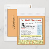 Postale Carte drôle pour un prompt rétablissement (Devant / Derrière)