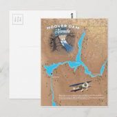 Postale Carte du barrage Hoover Nevada (Devant / Derrière)