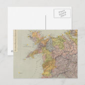 Postale Carte du bassin hydrographique Angleterre, Pays de (Devant / Derrière)