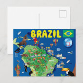 Postale Carte du Brésil (Devant / Derrière)