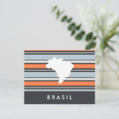 Postale Carte du Brésil : Rayures Modernes (Debout devant)