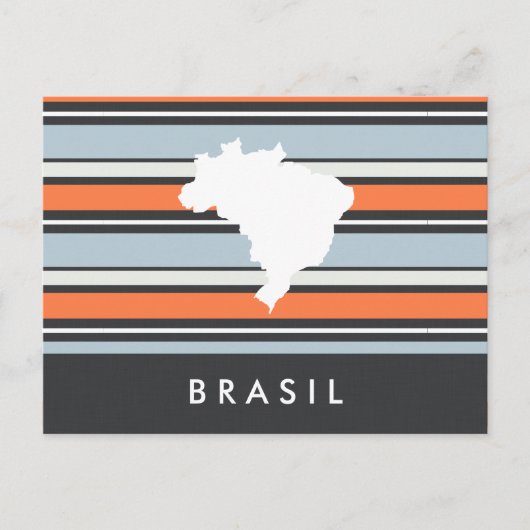 Postale Carte du Brésil : Rayures Modernes (Devant)