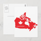 Postale Carte Du Canada (Devant / Derrière)