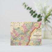 Postale Carte Du Canada Est Dans Les Comtés (Debout devant)