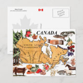 Postale Carte du Canada et divers produits représentatifs (Devant / Derrière)