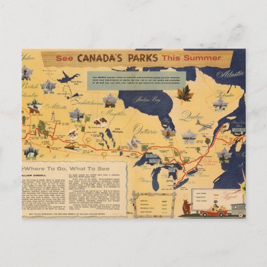 Postale Carte du Canada - Parcs Canada (Devant)