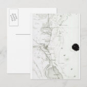 Postale Carte du canal de Suez, vers 1869 (Devant / Derrière)