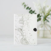 Postale Carte du canal de Suez, vers 1869 (Debout devant)