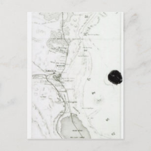 Postale Carte du canal de Suez, vers 1869