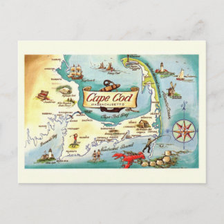 Postale Carte du Cap Cod MA