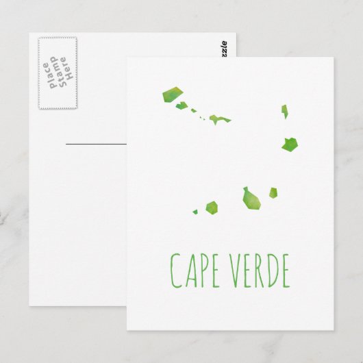 Postale Carte du Cap-Vert (Devant / Derrière)