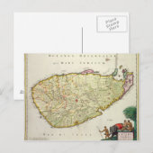 Postale Carte du Ceylan selon Nicolas Visscher (Devant / Derrière)