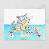 Postale Carte du Château de Carte de Chat Mignon (Devant)