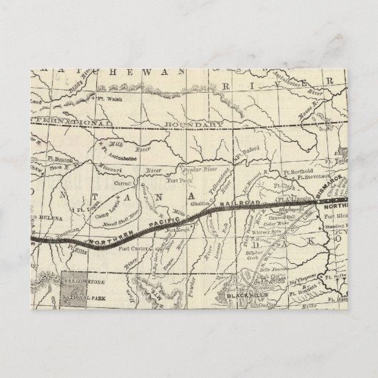 Postale Carte du chemin de fer du Pacifique Nord (Devant)