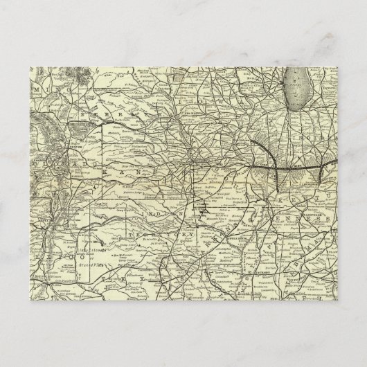 Postale Carte du chemin de fer Ohio et Mississippi (Devant)