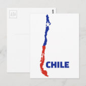 Postale Carte du Chili (Devant / Derrière)